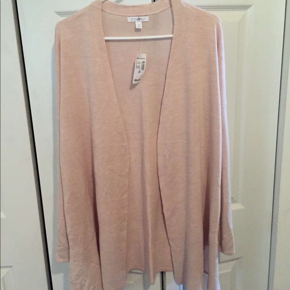 Roz & Ali light weight cardigan  sweater 3X NWT